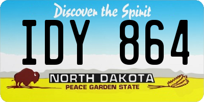 ND license plate IDY864