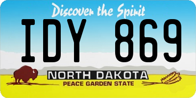 ND license plate IDY869