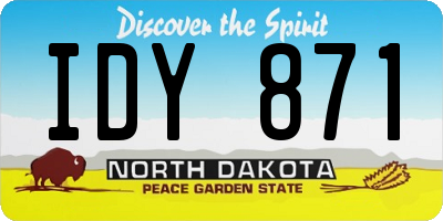 ND license plate IDY871