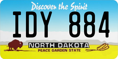 ND license plate IDY884