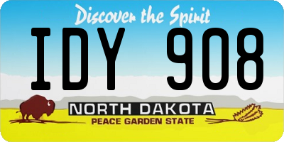 ND license plate IDY908