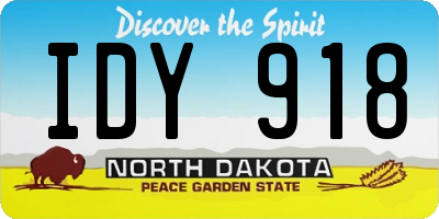 ND license plate IDY918