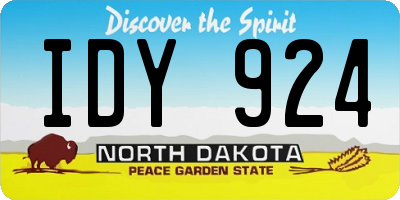 ND license plate IDY924