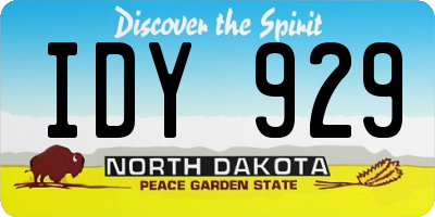 ND license plate IDY929
