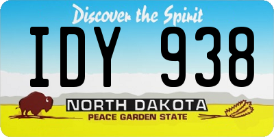 ND license plate IDY938