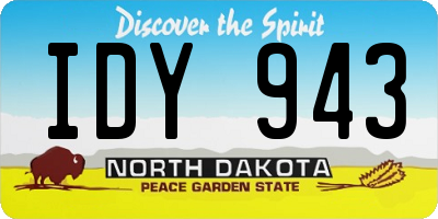 ND license plate IDY943
