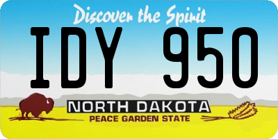 ND license plate IDY950