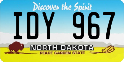 ND license plate IDY967