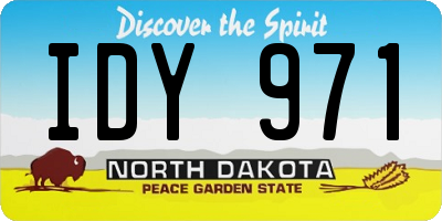 ND license plate IDY971