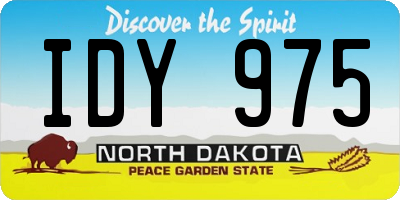ND license plate IDY975