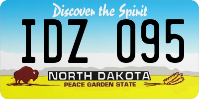 ND license plate IDZ095