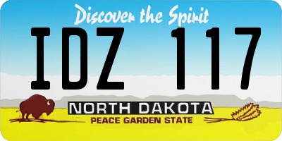 ND license plate IDZ117