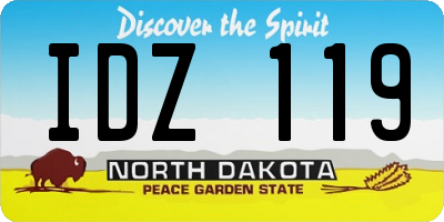 ND license plate IDZ119