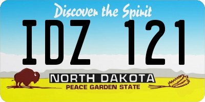 ND license plate IDZ121