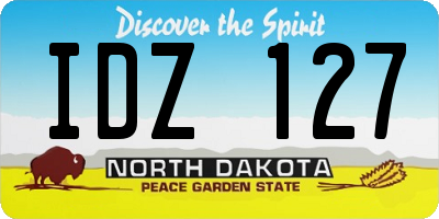 ND license plate IDZ127