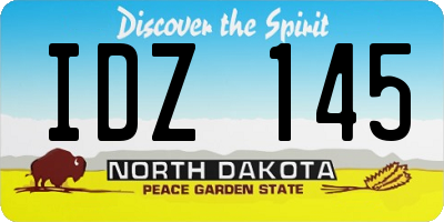 ND license plate IDZ145