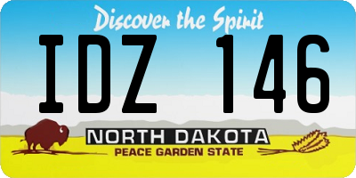 ND license plate IDZ146