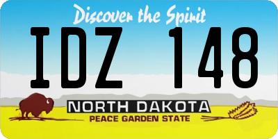 ND license plate IDZ148