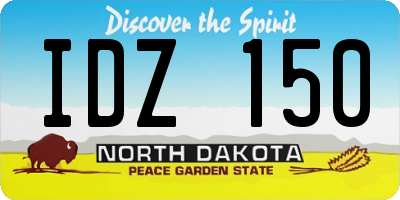 ND license plate IDZ150