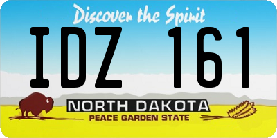 ND license plate IDZ161