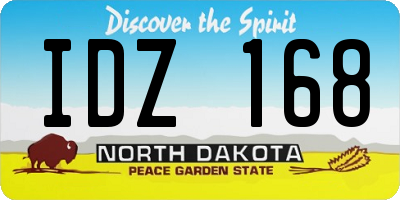 ND license plate IDZ168
