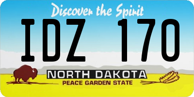 ND license plate IDZ170
