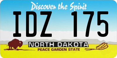ND license plate IDZ175