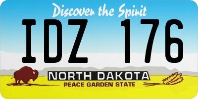 ND license plate IDZ176