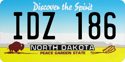 ND license plate IDZ186
