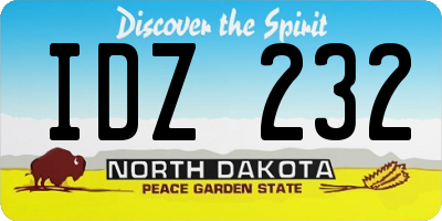 ND license plate IDZ232