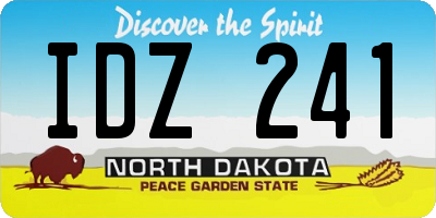 ND license plate IDZ241