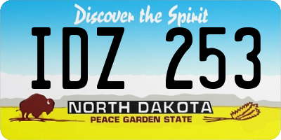 ND license plate IDZ253