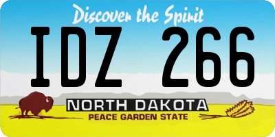 ND license plate IDZ266