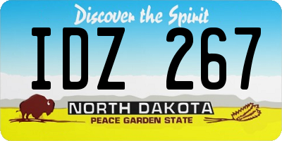 ND license plate IDZ267