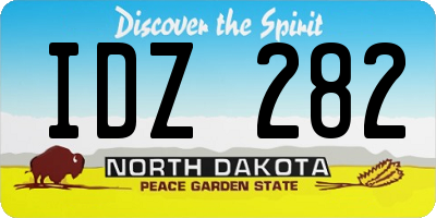 ND license plate IDZ282