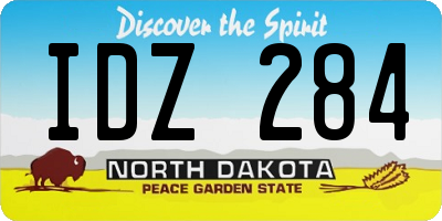 ND license plate IDZ284