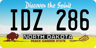 ND license plate IDZ286
