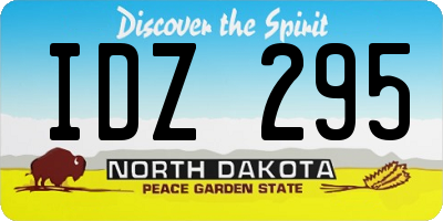 ND license plate IDZ295