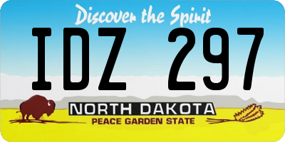 ND license plate IDZ297