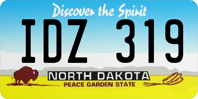 ND license plate IDZ319