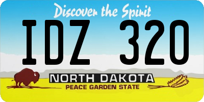 ND license plate IDZ320