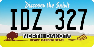 ND license plate IDZ327