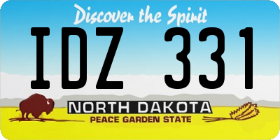ND license plate IDZ331