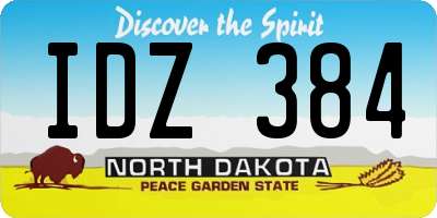 ND license plate IDZ384