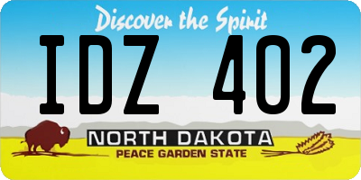 ND license plate IDZ402