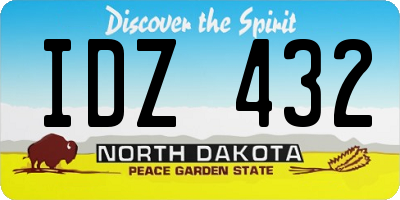 ND license plate IDZ432