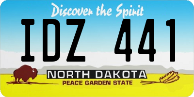 ND license plate IDZ441