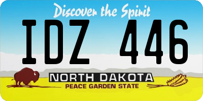 ND license plate IDZ446