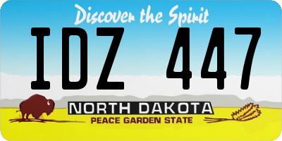ND license plate IDZ447