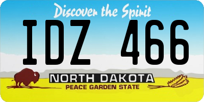 ND license plate IDZ466